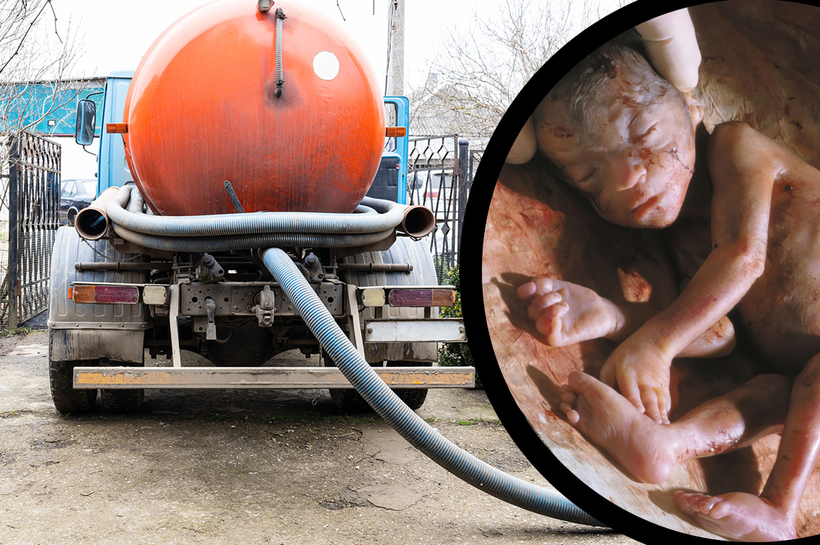 Dziecko porzucone w szambie. Zgodnie z instrukcją aborterów